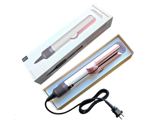 Фен випрямляч для волосся, стайлер - Hairdryer Airstrait Ceramic Rose Gold (HT-01) для гладкого та блискучого волосся.