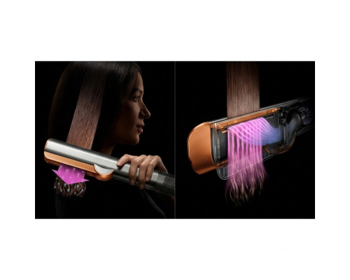 Фен випрямляч для волосся, стайлер - Hairdryer Airstrait Ceramic Rose Gold (HT-01) для гладкого та блискучого волосся.
