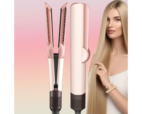 Фен випрямляч для волосся, стайлер - Hairdryer Airstrait Ceramic Rose Gold (HT-01) для гладкого та блискучого волосся.