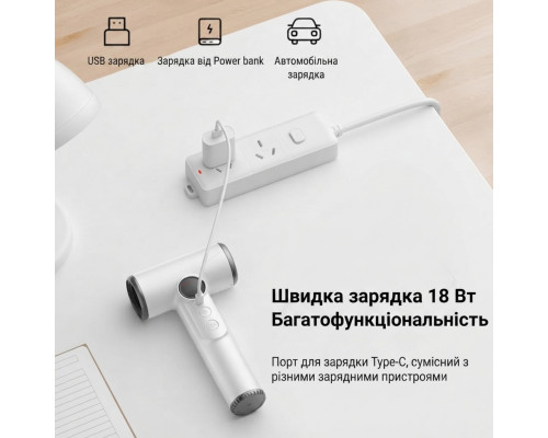 Бездротовий акумуляторний фен VVU&CCO CFJ-4B-W (200 Вт, 15600 мАг)