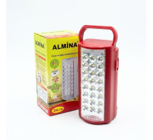ALMINA фонарь переносной светодиодный с повербанком,  24 LED, 30000 mAh, встроенный аккумулятор 6V