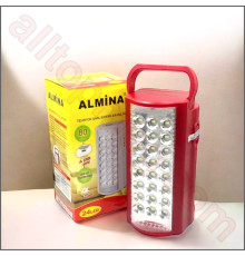 Ліхтар переносний світлодіодний з повербанком Almina  24 LED, 30000mAh, вбудований акумулятор 6V  