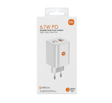 Зарядное устройство Xiaomi 67W PD (GaN Power Adapter) с кабелем USB-A - USB-C.