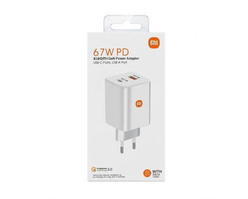 Зарядное устройство Xiaomi 67W PD (GaN Power Adapter) с кабелем USB-A - USB-C.