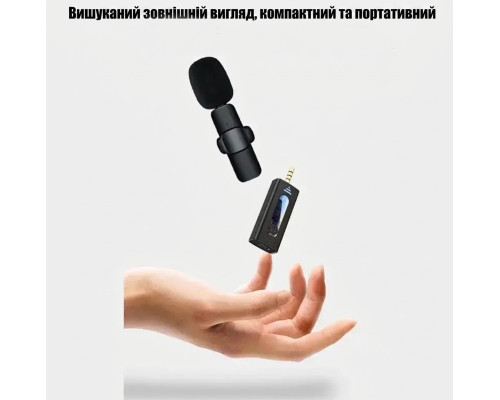 Мікрофон петличний бездротовий K35 Lavalier 3,5 mm.