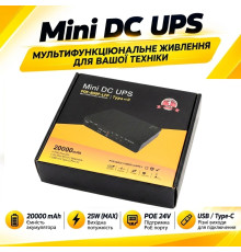 Міні DC UPS 20000 mAh, 25W, Type-C (POE-830P)