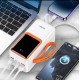 Повербанк 50000 mAh Kakusiga KSC-1090 (22.5W / PD 20W) зі вбудованими кабелями (White)