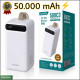 Повербанк 50000 mAh (22,5W), KAKUSIGA KSC-889 Juyuan Series (white)