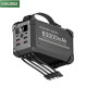 Повербанк 60000 mAh KAKUSIGA KSC-1276, PD20W+22.5W, з ліхтариком і вбудованими кабелями для заряджання.