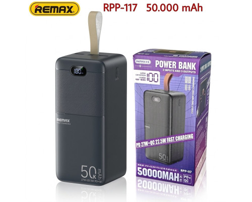 Повербанк 50000 mAh Remax RPP-117 Piloteer Series 27W+22.5W (Dark Gray)