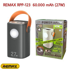 Повербанк 60000 mAh REMAX (RPP-123) Gutitan Series 27W+22.5W з ліхтарем