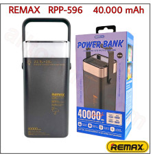 Повербанк REMAX RPP-596, 40.000 mAh, 22.5W, з RGB ліхтарем і захистом від вологи
