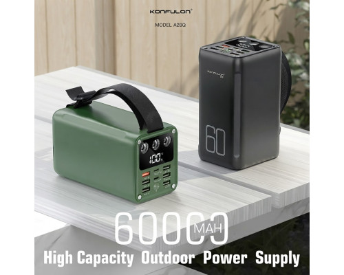 Повербанк 60000 мАгод Konfulon A28SQ (PD 30W) з ліхтарем