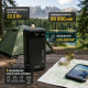 Повербанк 80000 мАг, MGE (MG-80) PD/QC 22.5W, з LED-ліхтарем і вбудованими кабелями для заряджання