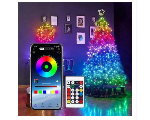 RGB стрічка з пультом і Bluetooth керуванням, 10 м, силіконова оболонка, USB живлення