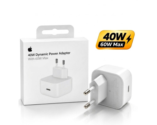 Зарядний пристрій для Apple: 40W Dynamic Power Adapter Type-C (MHJ83ZM/A)