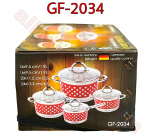 Набір каструль 4шт. з нержавіючої сталі GERMAN FAMILY GF-2034