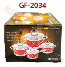 Набір каструль 4шт. з нержавіючої сталі GERMAN FAMILY GF-2034
