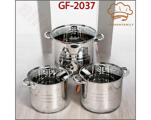 Набір каструль German Family GF-2037, 6 предметів