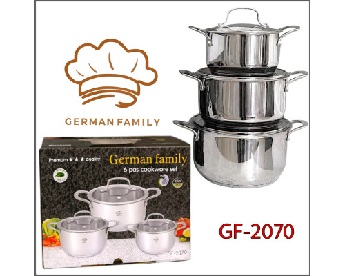 Набір каструль German Family GF-2070, 6 предметів