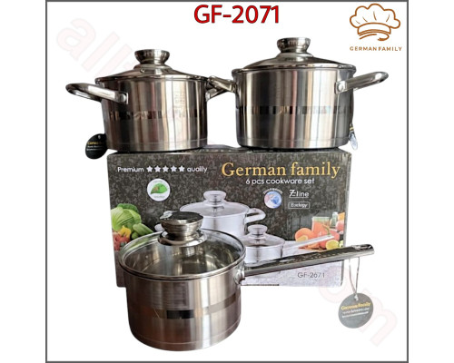 Набір каструль German Family GF-2071, 6 предметів