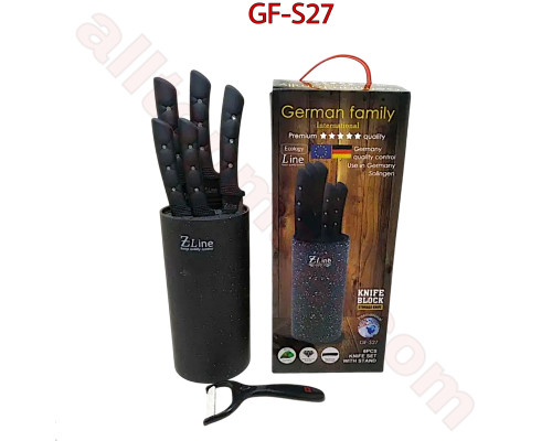 Набір ножів German Family ZLine GF-S27 (6 предметів + підставка)