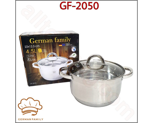 Каструля з нержавіючої сталі German Family GF-2050 (4 л)