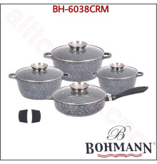 Набір посуду з антипригарним гранітним покриттям BOHMANN BH-6038CRM, 4 предмети