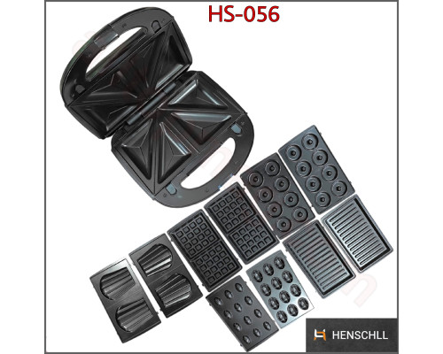 Вафельниця 6 в 1 Henschll HS-056 2200 Вт мультипекар сендвічниця
