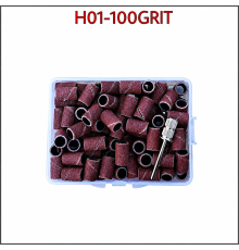 Змінні шліфувальні ковпачки (барабани) для фрезера,H01-100GRIT (100шт.) 
