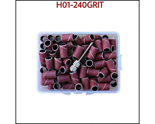 Змінні шліфувальні ковпачки (барабани) для фрезера,H01-240GRIT (100шт.) 