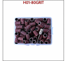 Сменные шлифовальные колпачки (барабаны) для фрезера,H01-80GRIT (100шт.)