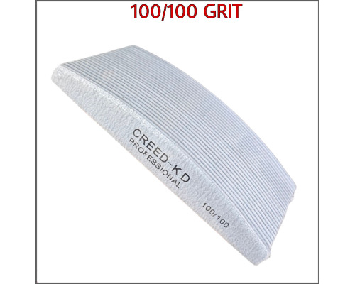 25 шт.Набір професійних пилок для нігтів CREED-KD (Човник) 100/100 грит (H02-100D100)