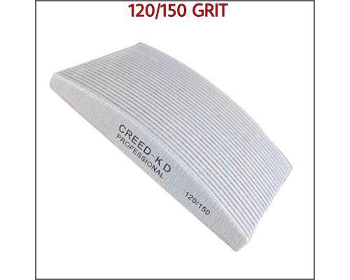 25 шт.Набір професійних пилок для нігтів CREED-KD (Човник) 120/150 грит (H02-120D150)