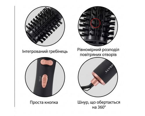 Фен-щітка для волосся SOKANY SK-15006 з функцією обертання (1200W)