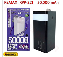 Повербанк REMAX RPP-321 (black) 50.000 mAh 22.5W з LED-ліхтарем