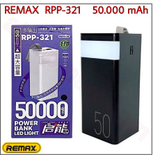 Повербанк REMAX RPP-321 (black) 50.000 mAh 22.5W з LED-ліхтарем